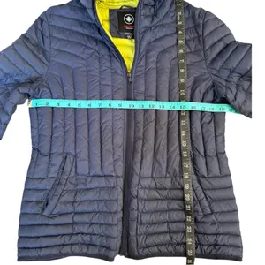 Halifax Navy Puffer Quilted Jacket Size Large Blue thumbnail 3