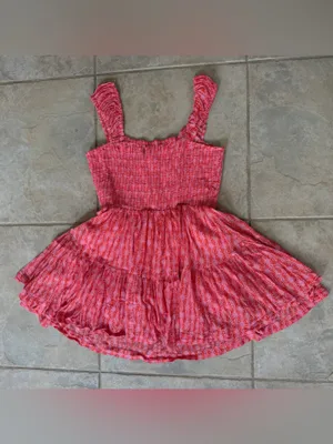 Free People Sweet Annie Mini Dress in Pink Combo Size Medium thumbnail 6