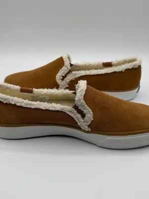 Keds Double Decker Shearling Slip On Suede Cognac Sneakers Women’s 6 thumbnail 5