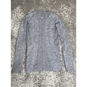 Lululemon Shirt Womens 4 Gray Swiftly Tech Long Sleeve Seamless Running Athletic thumbnail 5