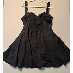 Free People Midnight Magic Mini Dress Ruffle Sweetheart Smocked Back Women Sz XL thumbnail 12