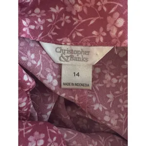 Christopher & Banks Vintage Y2K Floral Skirt Pink Ditsy Cottage Garden Feminine Romantic Size14 Midi thumbnail 3