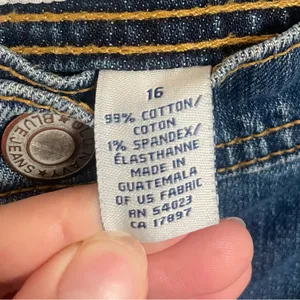 Y2K Vintage Jean Skirt Denim Mini Old Navy Size 16 Blue Low Rise Low Waisted thumbnail 6