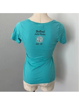 Harley Davidson blue rhinestone tee - Size S thumbnail 3