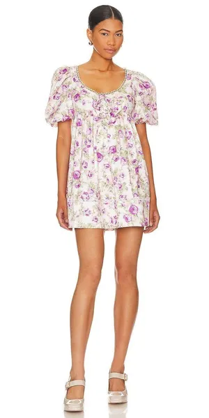 NWT For Love & Lemons Milani Mini Dress. Size Large thumbnail 1