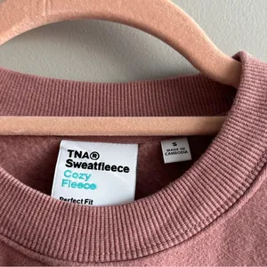 aritzia pink sweatfleece cropped sweatshirt thumbnail 2