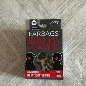 Sprigs Leopard Medium Earbags Bandless Ear Warmers Brown thumbnail 2
