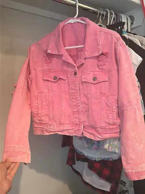 Pink jean jacket thumbnail 1