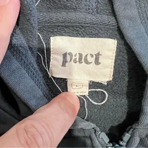 Pact Full Zip Hoodie Sz L Gray Organic Cotton Pockets Womens thumbnail 6