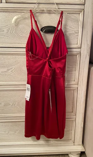Red Satin Dress Size 0 thumbnail 2