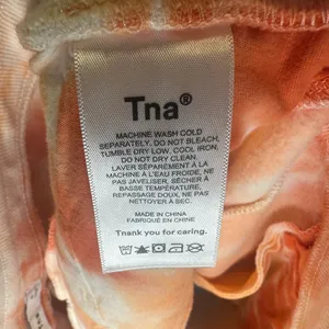 Aritzia TNA Women's Orange Tie Dye Sweat Shorts Size Small‎ thumbnail 4