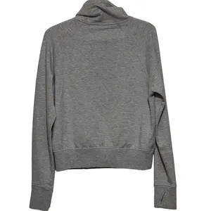 Victoria Sport Women's Gray Silver Hoodie with‎ Funnel Neck & Thumb Hole Size M thumbnail 2
