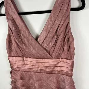 Adrianna‎ Papell Sleeveless Double V-Neck Shutter Pleat Tiered Midi Dress Size 8 thumbnail 7