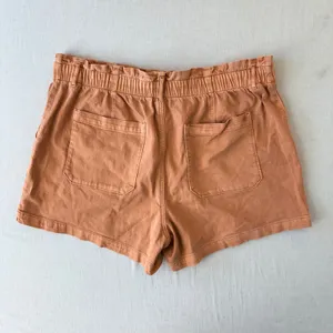 American Eagle Mom Shorts Womens 18 Orange Button Fly High Waisted Stretch Twill thumbnail 3