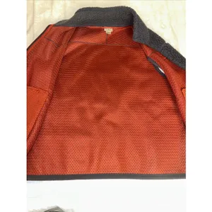 LL BEAN Gray Outdoor Vest Mountain Deep Pile Sherpa Fleece Vest Full Zip XL thumbnail 4