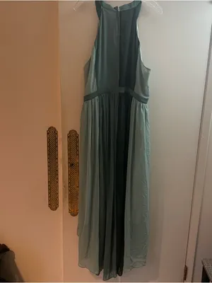 Modcloth green sleeveless High-Low color block Chiffon maxi Dress NWOT size 2X thumbnail 5