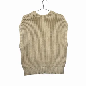 Madewell Womens Sweater Beige Mariella Pointelle Tee Relaxed Fit Sleeveless XL thumbnail 3