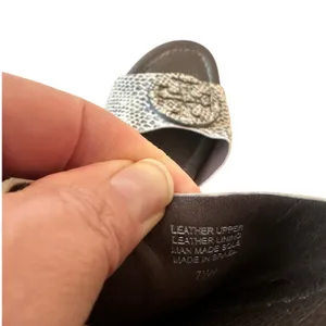 Tory Burch Robinson Snake Embossed Wedge Slides Sandals Sz‎ 7.5 Dust Bag thumbnail 7