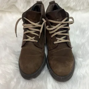 Rockport brown suede ankle Hiking Boots Sz 7.5 Fisherman Core D20‎ thumbnail 3