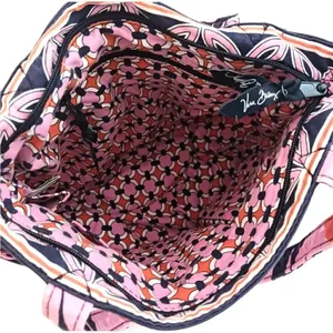Vera Bradley Morgan Loves Me Pink Orange Floral Quilted Shoulder Bag thumbnail 5