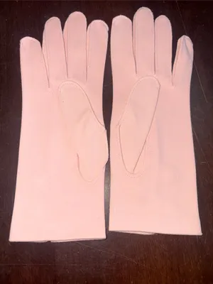Women's Pink Dress Gloves with Button Detail thumbnail 2