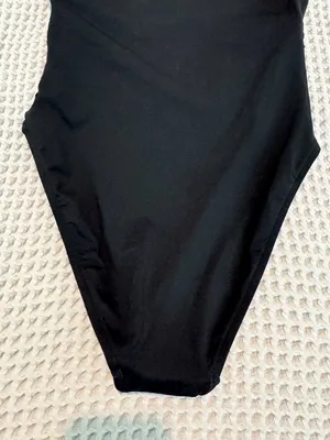 Seafolly One Shoulder Cutout One Piece Swimsuit Size 10 Black Summer Vacation thumbnail 13