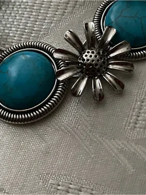 Paparazzi Necklace & Earrings Set Cowboy Casanova Turquoise Western Southwest thumbnail 4