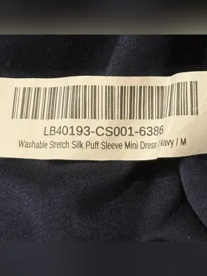 Quince Washable Stretch Silk Puff Sleeve Mini Dress Medium Navy Minimal Fall thumbnail 13