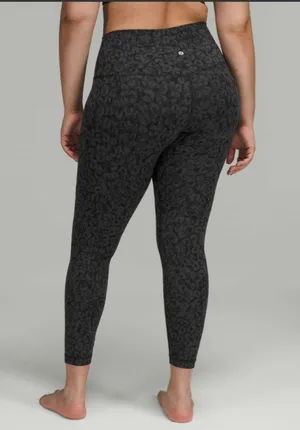 Lululemon leopard Align Leggings 25" size 4  thumbnail 1