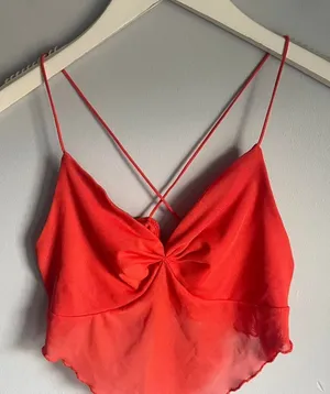 Garage red mesh crop top Going Out Vamp Summer Vacation size Small thumbnail 1
