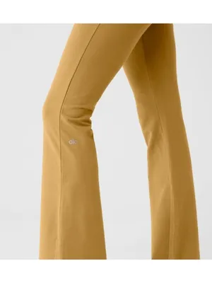 Alo Sway Bootcut Sweatpants Golden Olive Branch High-Rise Waist Flared Sweats S thumbnail 3