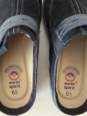 Earth Spirit Gelron Cushion Women Size 7.5 Extra Wide Black Suede Clogs Mule NEW thumbnail 11