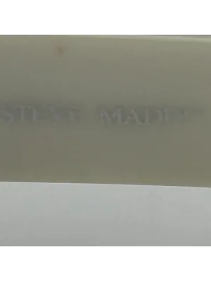 Steve Madden Oversized Black Square Sunglasses with Cream Temples thumbnail 6