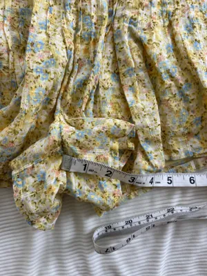 American Eagle Outfitters Yellow Floral Drawstring Flowy Shorts thumbnail 5