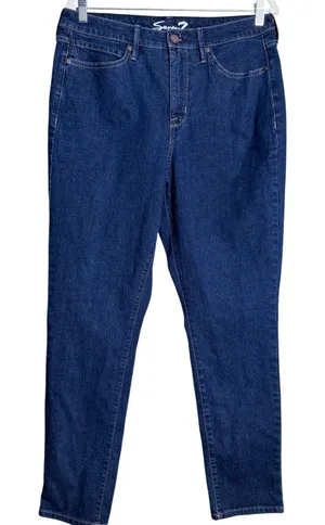 Seven7 Skinny Jeans 12 Dark Wash Blue High Rise Everyday Stretch Denim Pockets thumbnail 1