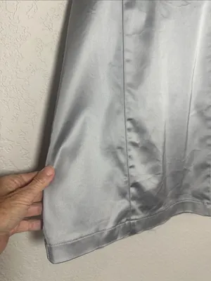 Lulus Silver Satin Strapless Dress Mystery Woman Evening Sexy Date Night Party thumbnail 4