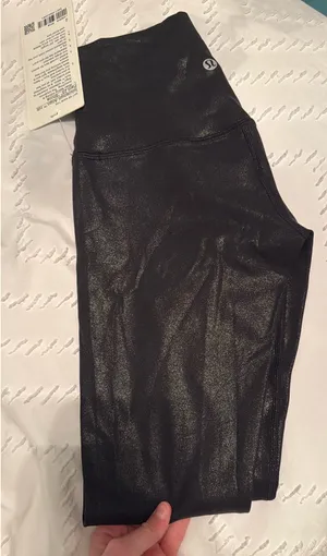 Black Shiny Lululemon Leggings thumbnail 2