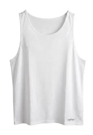Men's White Athletic Mesh Tank Top Size M thumbnail 1
