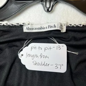 Abercrombie & Fitch Black White Crochet Mini Dress Sz XS Summer Vacation Resort thumbnail 10