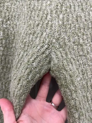 Universal Threads Olive Green Wide Leg Cable Knit Pants - Size Medium thumbnail 7