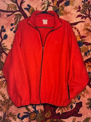 Red Fleece Speedo Zip Up Sweater thumbnail 1