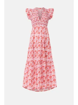 Saylor Almina Maxi Dress in Pink Print Small Womens Long Boho thumbnail 10