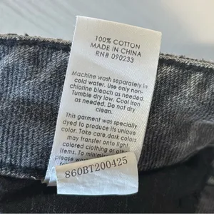 Pacsun Women’s Jeans Mom Distressed Holes 100% Cotton‎ Black Gray Size 23 thumbnail 6