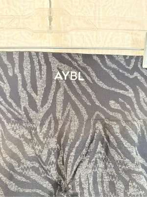 AYBL Black Zebra-Print High-Rise Biker Shorts thumbnail 4