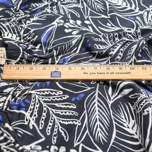 Marine Layer Allison Tropical Print Re-Spun Pull On Pants Women Small Black‎ thumbnail 8