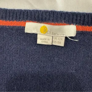 Boden‎ Navy Blue Square Neck Wool Alpaca Blend Knit Midi Dress US 8R thumbnail 5