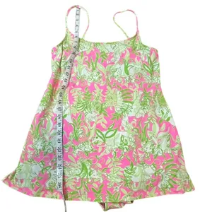 Lilly Pulitzer One-Piece Swimsuit Pink and Green Jungle themed– Size 8 thumbnail 4