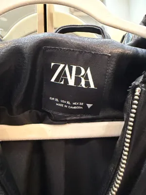 Black Leather ZARA Jacket Women’s thumbnail 3