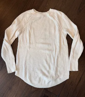 Loft Classic Cream Knit Women's Sweater - Size Small - C54-157 thumbnail 1