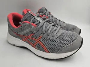 Asics Running Shoes Women 8 Wide Gel Contend 6 Gray Low Top Gym Trainers Sneaker thumbnail 1